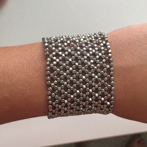 Silver beaded bracelet